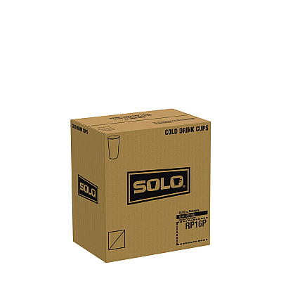 Solo Double Sided Poly (DSP) Paper Cold Cups, 16 oz, White, 50 Cups/Sleeve, 20 Sleeves/Carton (SCCRP16P2050)