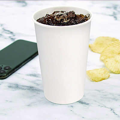 Solo Double Sided Poly (DSP) Paper Cold Cups, 16 oz, White, 50 Cups/Sleeve, 20 Sleeves/Carton (SCCRP16P2050)