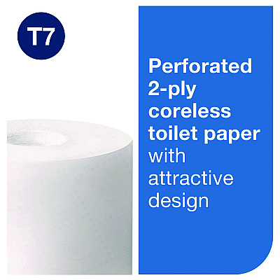 Tork Advanced Coreless High Capacity Bath Tissue, 2-Ply, White, 1,000 Sheets/Roll, 12 Rolls/Carton (472881)
