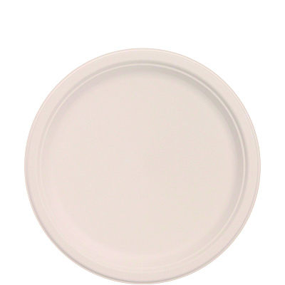 Dart Compostable Fiber Dinnerware, ProPlanet Seal, Plate, 10.2" dia, Natural, 500/Carton (DCC10FBRP1)