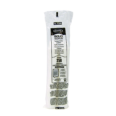 Solo Portion Containers, 2.5 oz, Translucent, 2,500/Carton (SCCP250N)