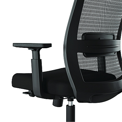 Alera Ashdale Ergonomic Fabric Swivel Task Chair, Supports Up to 275 lb, 18.15 to 21.89 Seat Height, Black Seat/Back, Black Base (ALEAD41BME17)