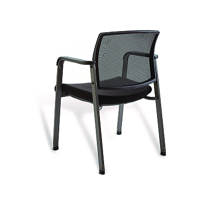 Alera Elgar Fabric Guest Chair, 24.41 x 22.64 x 31.73, Black Seat, Black Back, Black Base (ALEER4317)