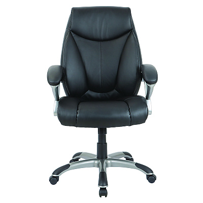 Alera Fulford Bonded Leather High-Back Manager's Chair, Supports Up to 275 lb, 18.62 to 22.56 Seat Height, Black Seat/Back/Base (ALEFD41B19)