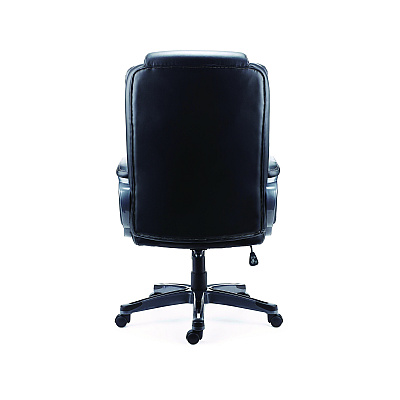 Alera Kirkdale Bonded Leather Manager Chair, Supports Up to 275 lb, 16.18 to 22.76 Seat Height, Black Seat/Back, Black Base (ALEKD4519)