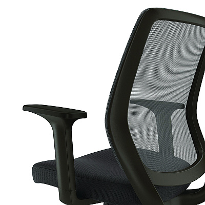 Alera Wessex Ergonomic Fabric Mesh Swivel Task Chair, Supports Up to 275 lbs, 17.09 to 20.83 Seat Height, Black Seat/Back/Base (ALEWX42BME17)