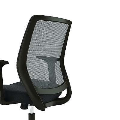 Alera Wessex Ergonomic Fabric Mesh Swivel Task Chair, Supports Up to 275 lbs, 17.09 to 20.83 Seat Height, Black Seat/Back/Base (ALEWX42BME17)