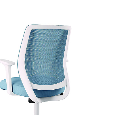 Alera Wessex Ergonomic Fabric Mesh Swivel Task Chair, Up to 275 lb, 17.09 to 20.83 Seat Height, Seafoam Seat/Back, White Base (ALEWX42BME24)
