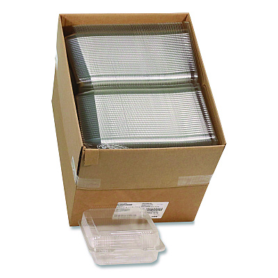 Pactiv Evergreen SmartLock PET Hinged Lid Bakery Container, 8.75 x 8.25 x 3.63, Clear, 200/Carton (PCT0CAH09700000)