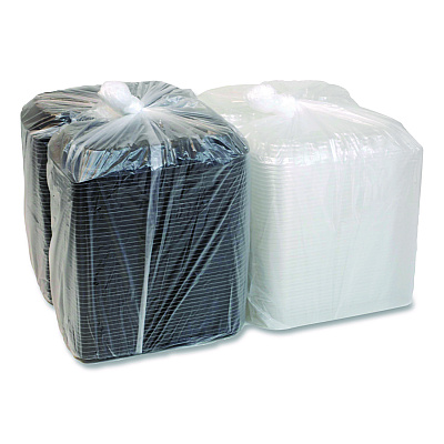 Pactiv Evergreen MealMaster Rib Container, 10 x 7.1 x 2.1, Black/Clear, 90/Carton (PCT0CNC10700DZY)