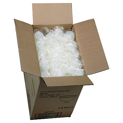 Pactiv Evergreen Plastic Portion Cup, 1.5 oz, Translucent, 125/Sleeve, 20 Sleeves/Carton (PCTSPP150)