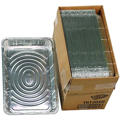 Pactiv Evergreen Aluminum Steam Table Pan, Full-Size Medium, 2.2" Deep, 19.6 x 11.6, 40/Carton (PCTY6120XH)