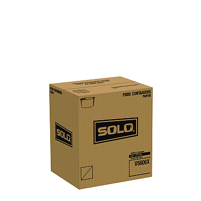 Solo Double Poly Paper Food Container, 6 oz, 3.83" Diameter x 1.99" h, White, 1,000/Carton (SCCVS606X02050)