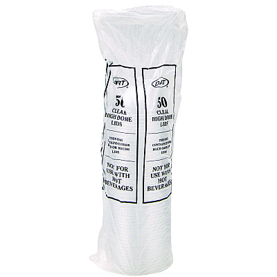 Dart Dome-Top Sundae/Cold Cup Lids, Fits 12 oz to 24 oz Cups, Clear, 1,000/Carton (DCC16LCDHX)