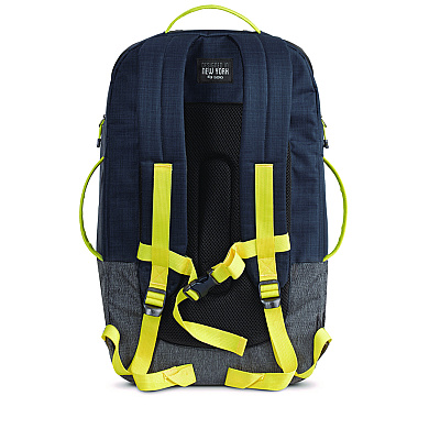 Solo Everyday Max Recycled Backpack, Fits Device Up to 17.3", 13 x 8 x 21, Navy Blue/Gray (ACV7324)