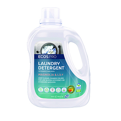 ECOS PRO Laundry Detergent Liquid, Magnolia and Lily Scent, 170 oz Jug, 2/Carton (EOPPL937202CT)