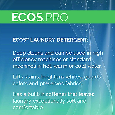 ECOS PRO Laundry Detergent Liquid, Magnolia and Lily Scent, 170 oz Jug, 2/Carton (EOPPL937202CT)