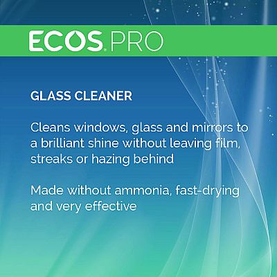 ECOS PRO Glass Cleaner, Vinegar Scent, 32 oz Spray Bottle, 6/Carton (EOPPL93006CT)