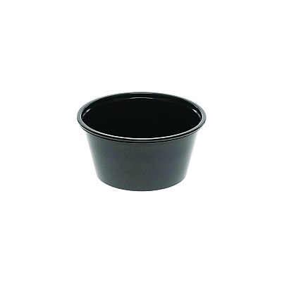 Pactiv Evergreen Plastic Portion Cup, 3.25 oz, Black, 3,000/Carton (PCTYSPP300EA)