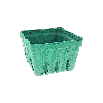 Pactiv Evergreen Berigard Molded Fiber Berry Basket, Quart, 5.5 x 5.5 x 3.25, Green, 297/Carton (PCTYM336184)