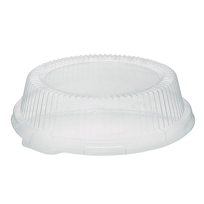 Pactiv Evergreen ClearView Dome-Style Lid with Tabs, 8.75" Diameter x 0.8" h, Clear, 126/Carton (PCTYCI800090000)