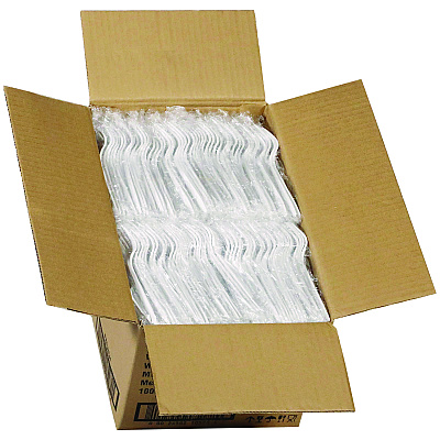 Pactiv Evergreen Fieldware Cutlery, Individually Wrapped, Fork, White, 1,000/Carton (PCTFKFWCH)