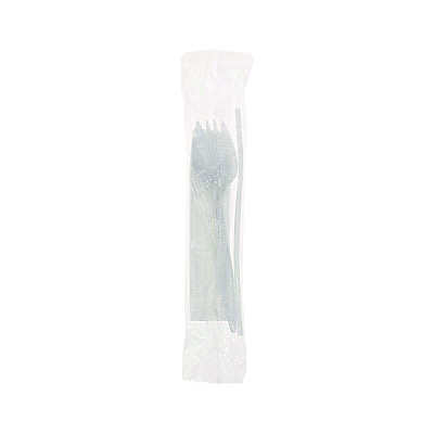 Pactiv Evergreen Fieldware Cutlery Kit, 5.5" Spork, 10 x 8 Napkin, Standard Straw, Mediumweight, White, 1,000/Carton (PCTFKQWSCHLCH)