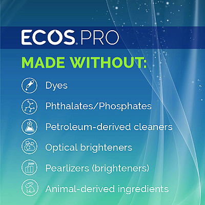 ECOS PRO Dishmate Manual Dish Liquid, Free and Clear, 25 oz Squeeze Bottle, 6/Carton (EOPPL97216CT)