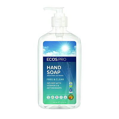 ECOS PRO Liquid Hand Soap, Free and Clear, 17 oz, 6/Carton (EOPPL96636CT)