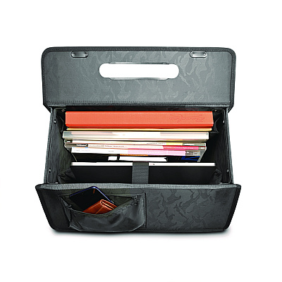 Solo Classic Recycled Rolling Catalog Case, Fits Device Up to 17.3", 9.31 x 9.31 x 16.14, Gray/Black (B78410)