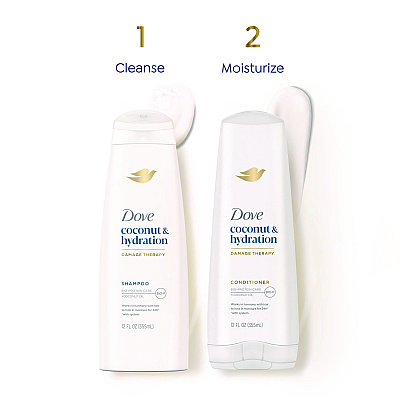 Dove Coconut Conditioner, 12 oz Bottle, 6/Carton (UNI69795720)