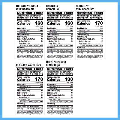 Hershey's Assorted Minis Value Pack, Assorted Chocolates, 63.4 oz Bag, 230 Pieces (GRR22002450)