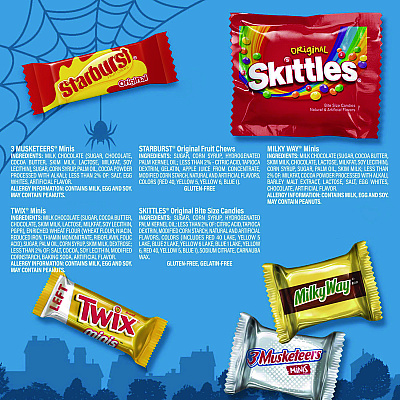 MARS Mixed Chocolate and Sugar Variety, Halloween Bundle, 2 Bags, 215 Pieces (GRR60004104)