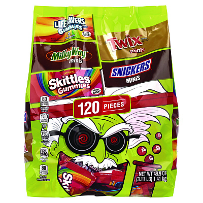 MARS Mixed Chocolate and Gummies Variety, Halloween Bundle, 2 Bags, 155 Pieces (GRR60004105)