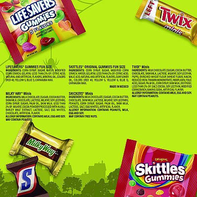 MARS Mixed Chocolate and Gummies Variety, Halloween Bundle, 2 Bags, 155 Pieces (GRR60004105)