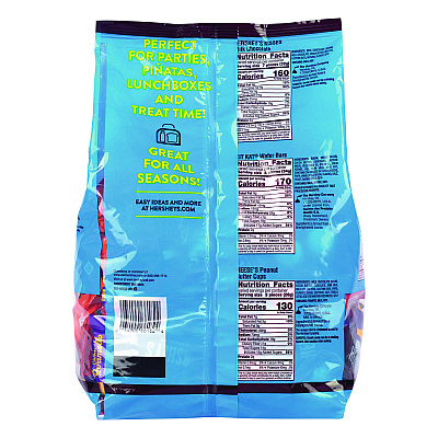 Hershey's Assorted Minis Value Pack, Assorted Chocolates, 63.4 oz Bag, 230 Pieces (GRR22002450)