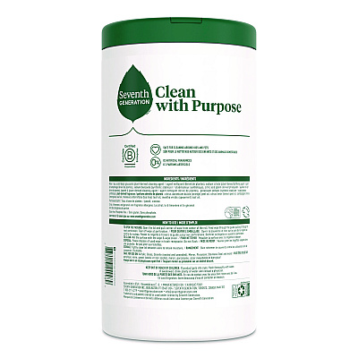 Seventh Generation Multi-Surface Wipes, 7 x 7, Lemon Zest, White, 70 Wipes/Canister, 6/Carton (SEV69657417)