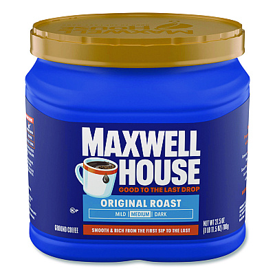 Maxwell House Coffee, Original, 27.5 oz Canister, 6/Carton (MWH09422CT)