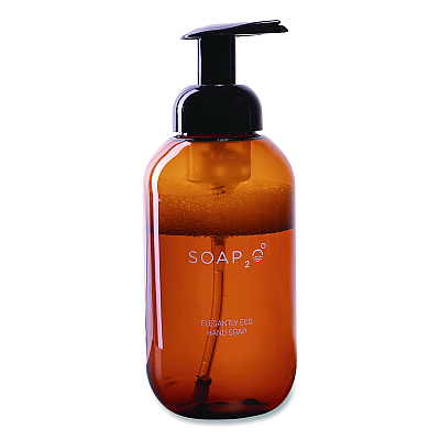 SOAP2O Elegantly Eco Plastic Soap Dispenser Bottle, 500 mL, Brown (SZOS2OHS500FEA)