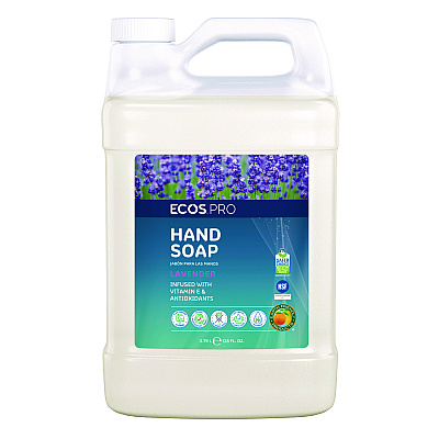 ECOS PRO Liquid Hand Soap, Lavender, 1 gal, 4/Carton (EOPPL966504CT)
