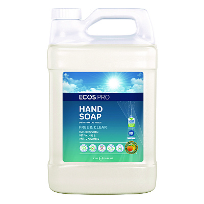 ECOS PRO Liquid Hand Soap, Free and Clear, 1 gal, 4/Carton (EOPPL966304CT)