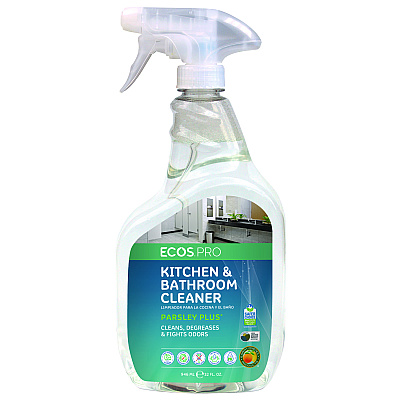 ECOS PRO Parsley Plus All-Purpose Kitchen and Bathroom Cleaner, Parsely Scent, 32 oz Spray Bottle, 6/Carton (EOPPL97466CT)