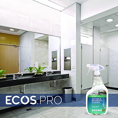ECOS PRO Parsley Plus All-Purpose Kitchen and Bathroom Cleaner, Parsely Scent, 32 oz Spray Bottle, 6/Carton (EOPPL97466CT)