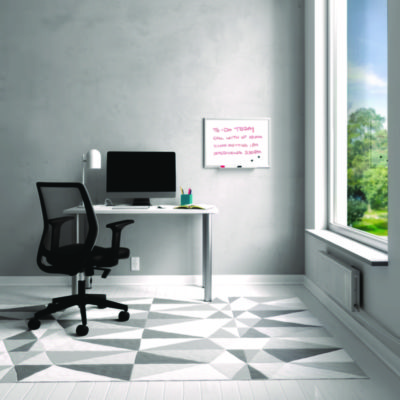 TRU RED Magnetic Steel Dry Erase Board, 18" x 24", White Surface, Gray/Natural Aluminum Frame (TUDTR61168)