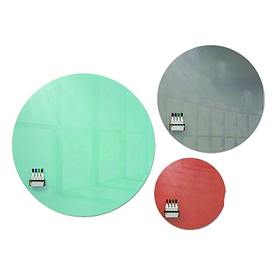 Ghent Coda Low Profile Circular Magnetic Glassboard, 24 x 24, Smoke Surface (GHECDAGM24SK)