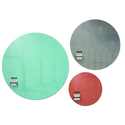 Ghent Coda Low Profile Circular Non-Magnetic Glassboard, 36 x 36, Smoke Surface (GHECDAGN36SK)