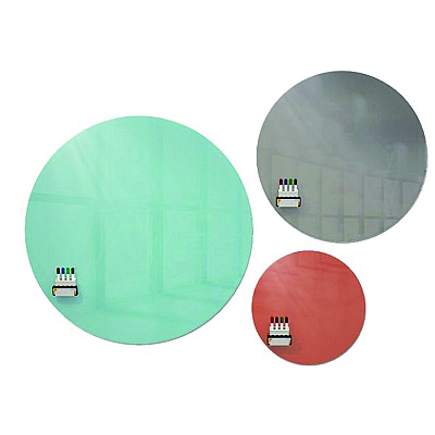 Ghent Coda Low Profile Circular Non-Magnetic Glassboard, 48 x 48, Smoke Surface (GHECDAGN48SK)
