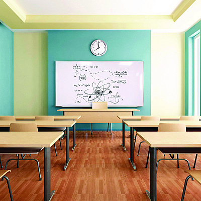 Ghent Non-Magnetic Whiteboard with Aluminum Frame, 87.91" x 48.5", White Surface, Satin Aluminum Frame (GHEM2474)