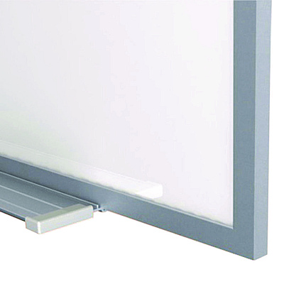 Ghent Proma Projection Magnetic Porcelain Whiteboard, 87.91" x 48.5", White Surface, Satin Aluminum Frame (GHEPRM1474)