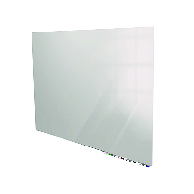 Ghent Aria Low-Profile Frameless Magnetic Glassboard, 36" x 24", Gray Surface (GHEARIASM23GY)